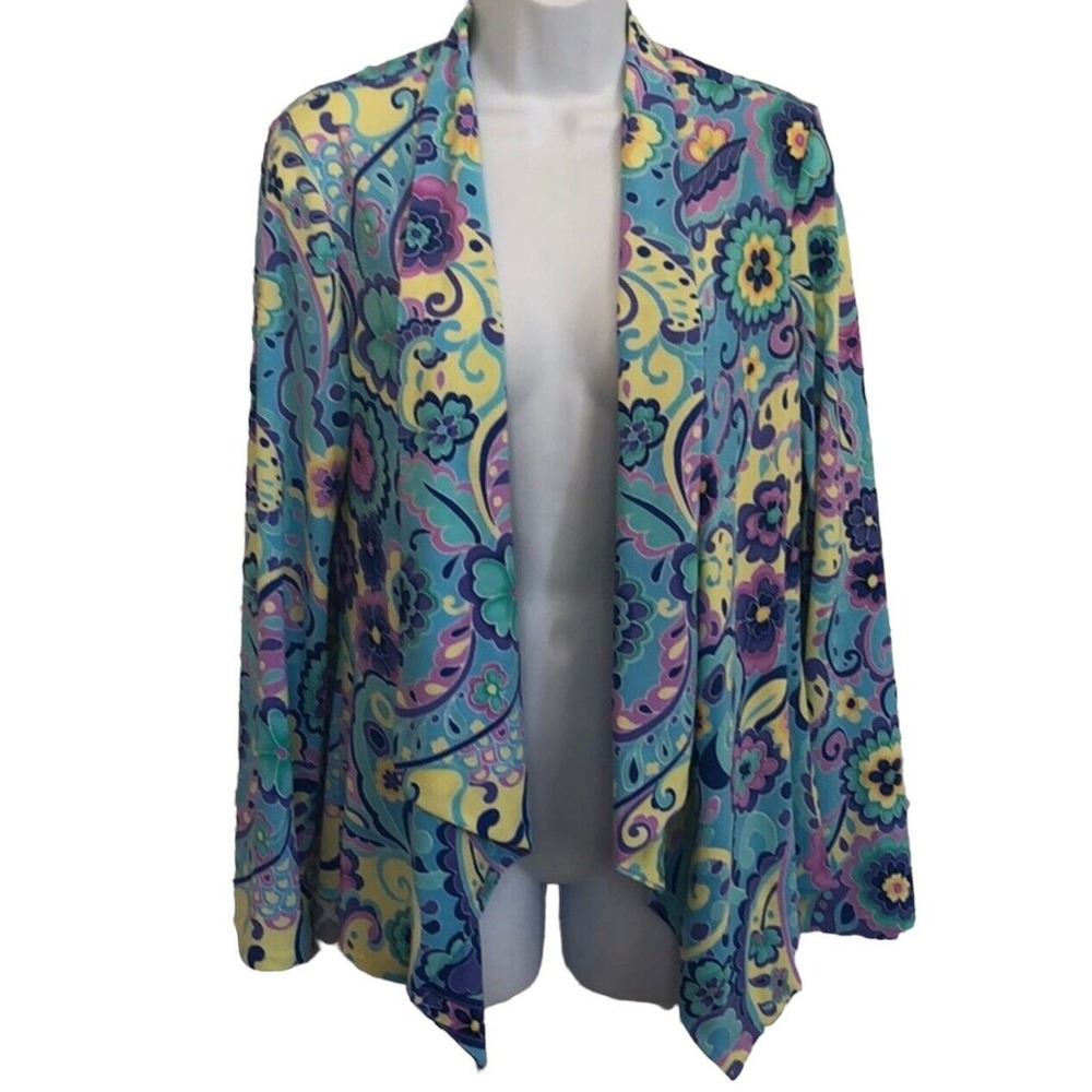 Alberto Makali Pastel polyester open Front blazer Women’s Size M kimono